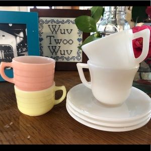 COPY - VTG Hazel Atlas Little Hostess Cups/Saucers